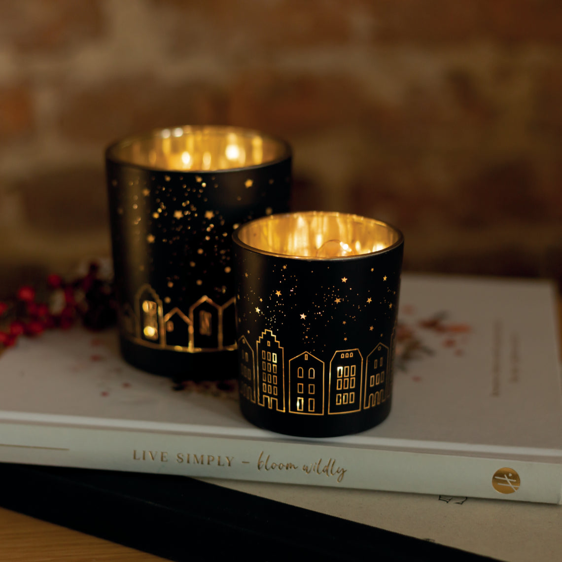 Porta candela “città incantata”