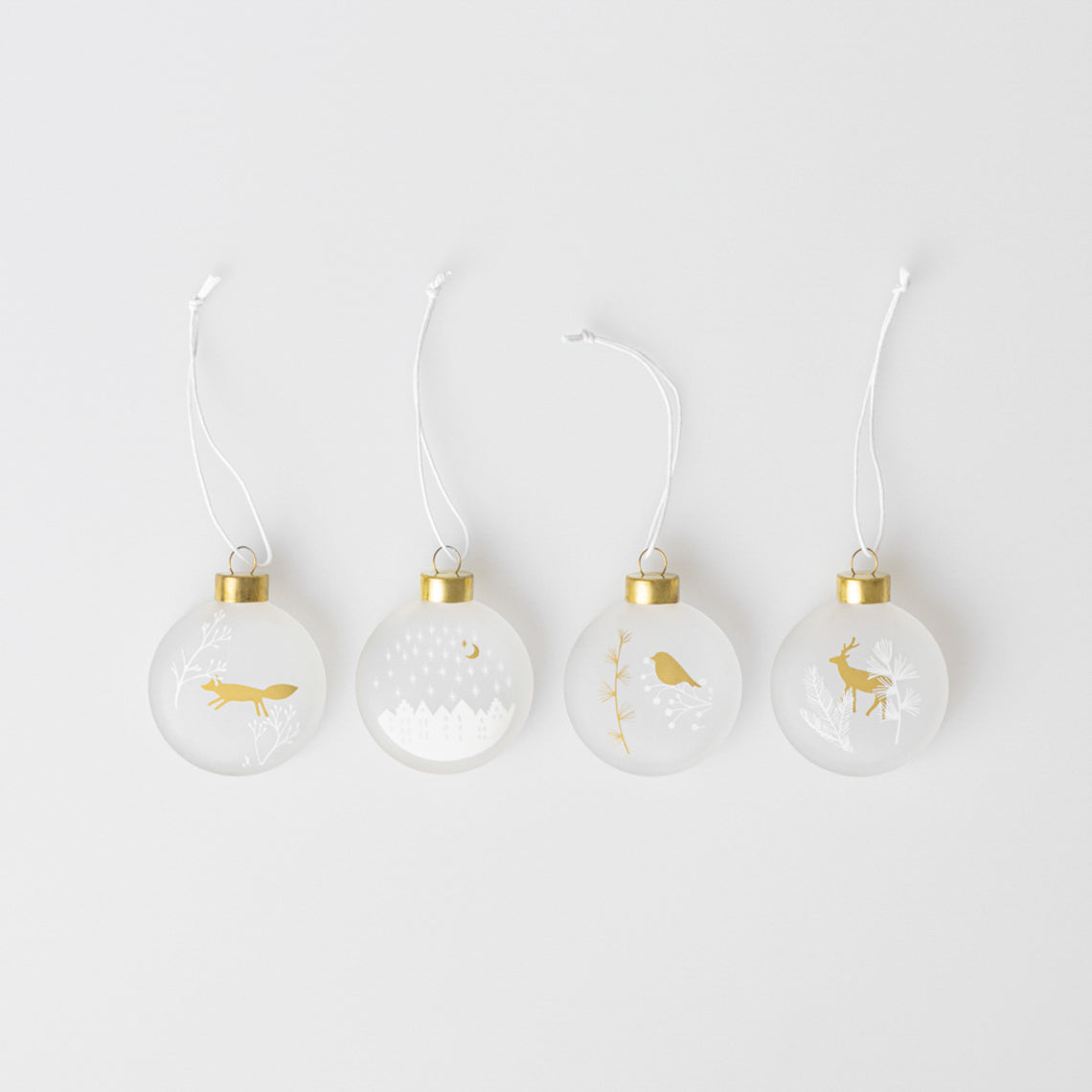 Set 4 mini palline in vetro