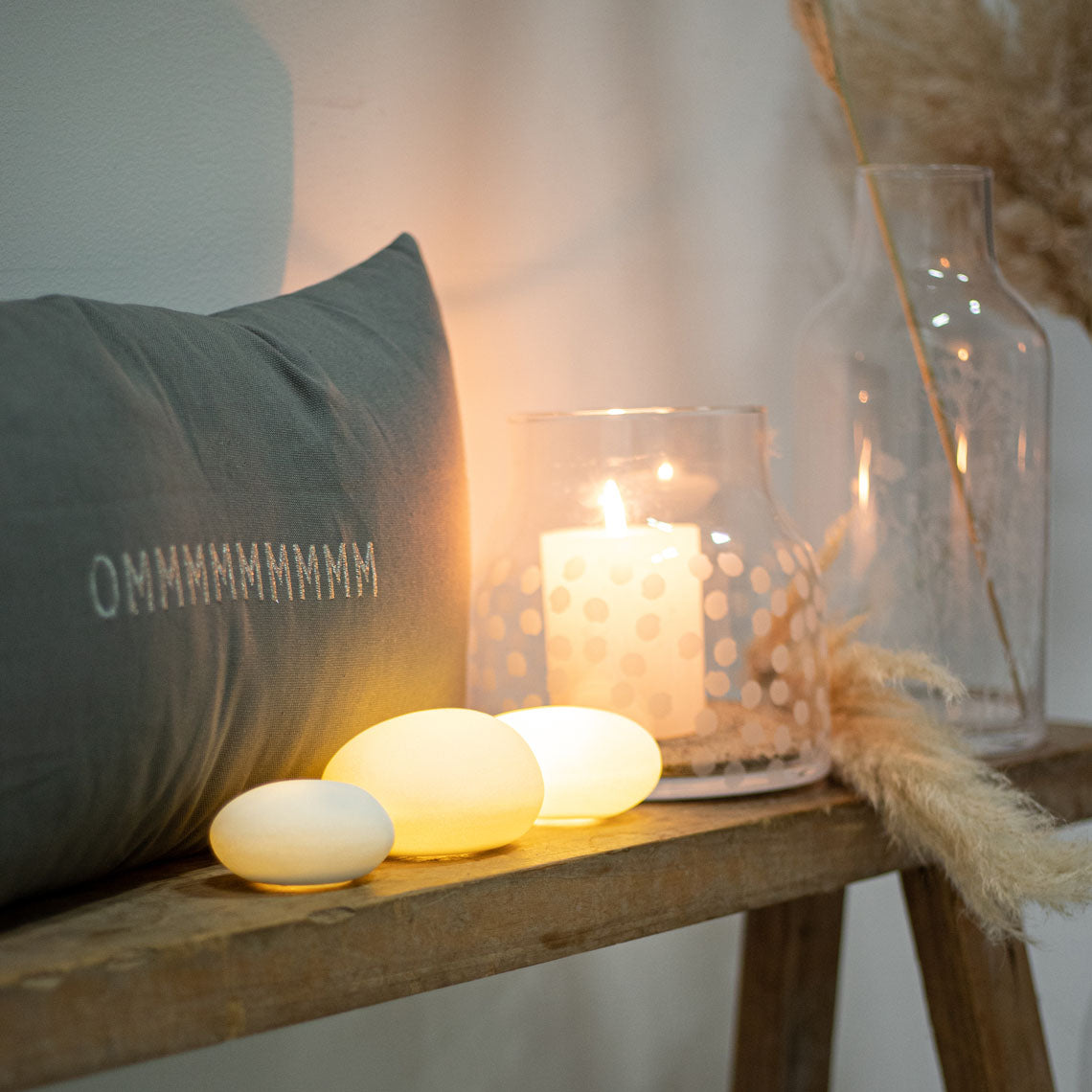 Set di 3 “sassi” a led