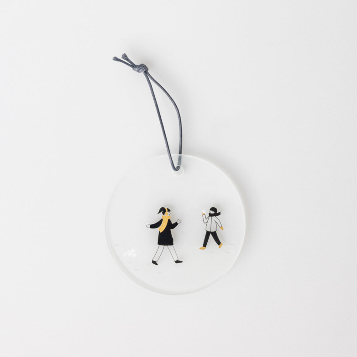 Decorazione in vetro da appendere “lotta di palle di neve”