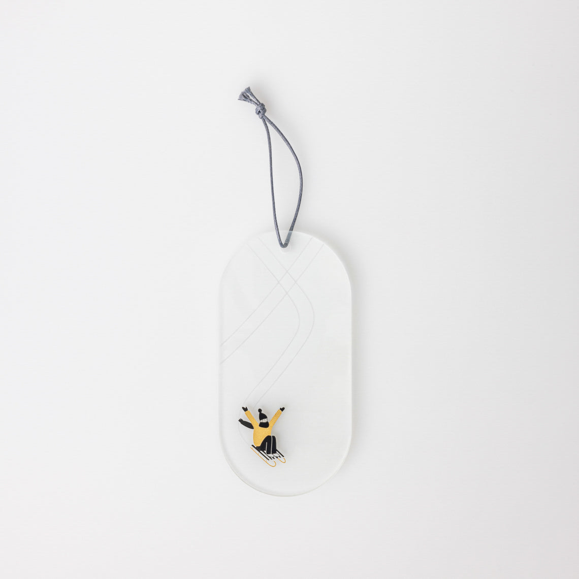 Decorazione in vetro da appendere “slitta”