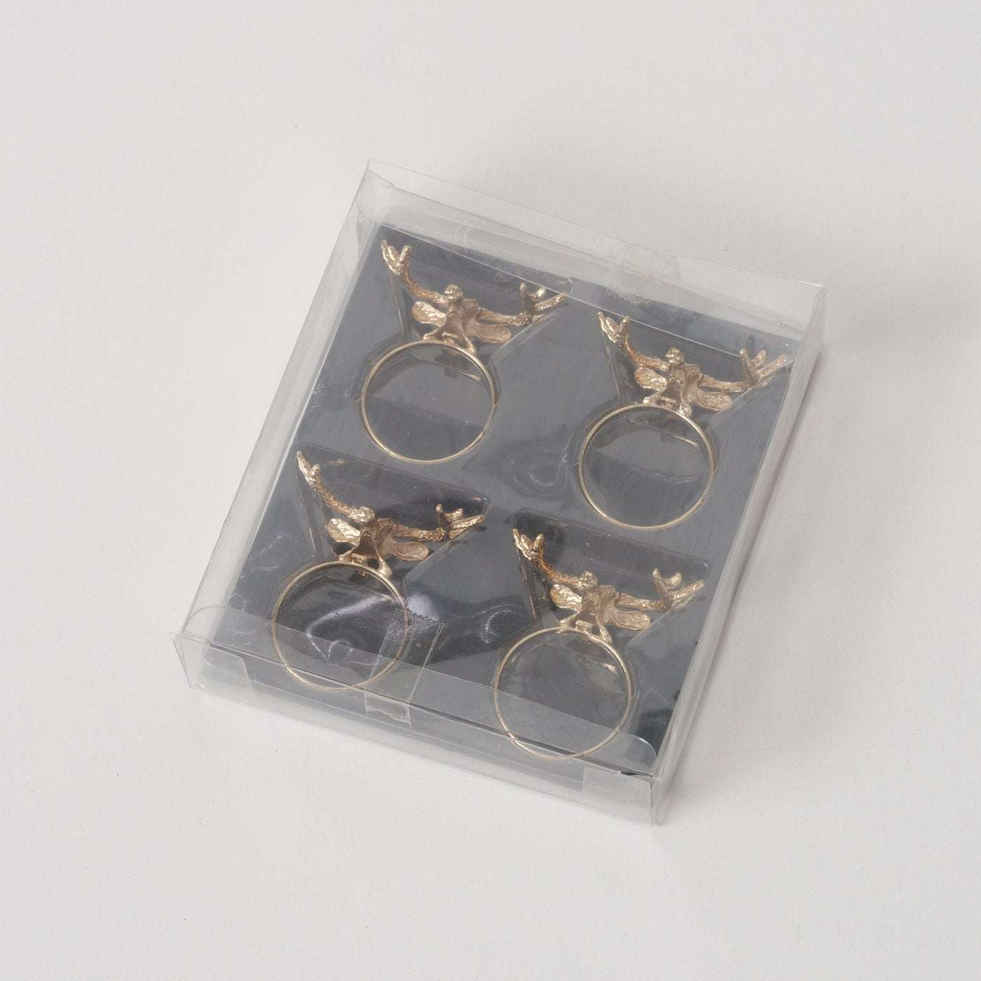 Ferma tovaglioli “alce” dorati