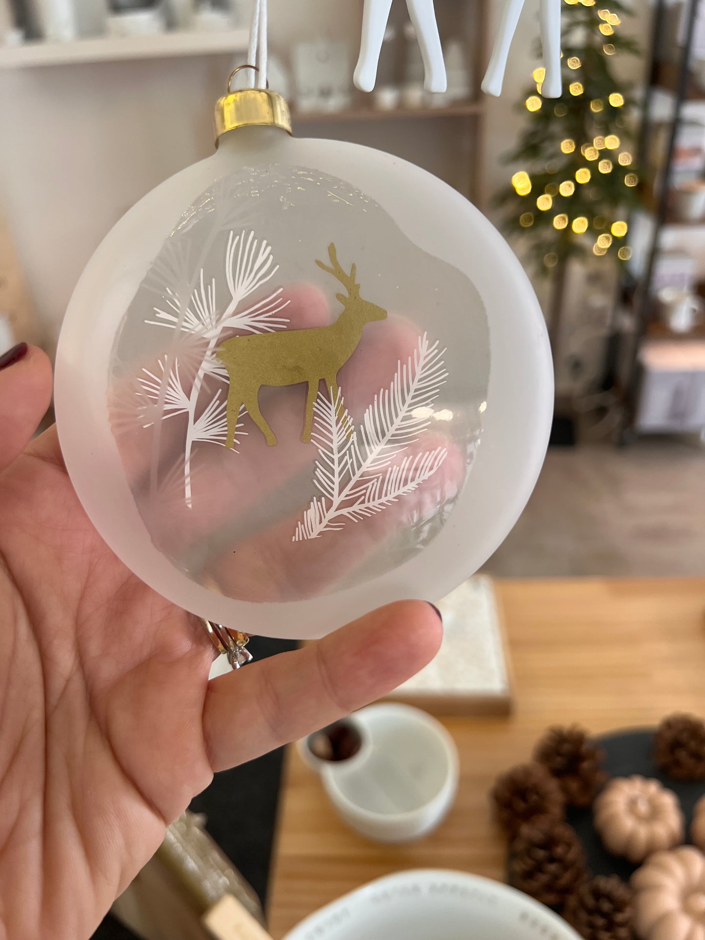 Pallina in vetro “renna”