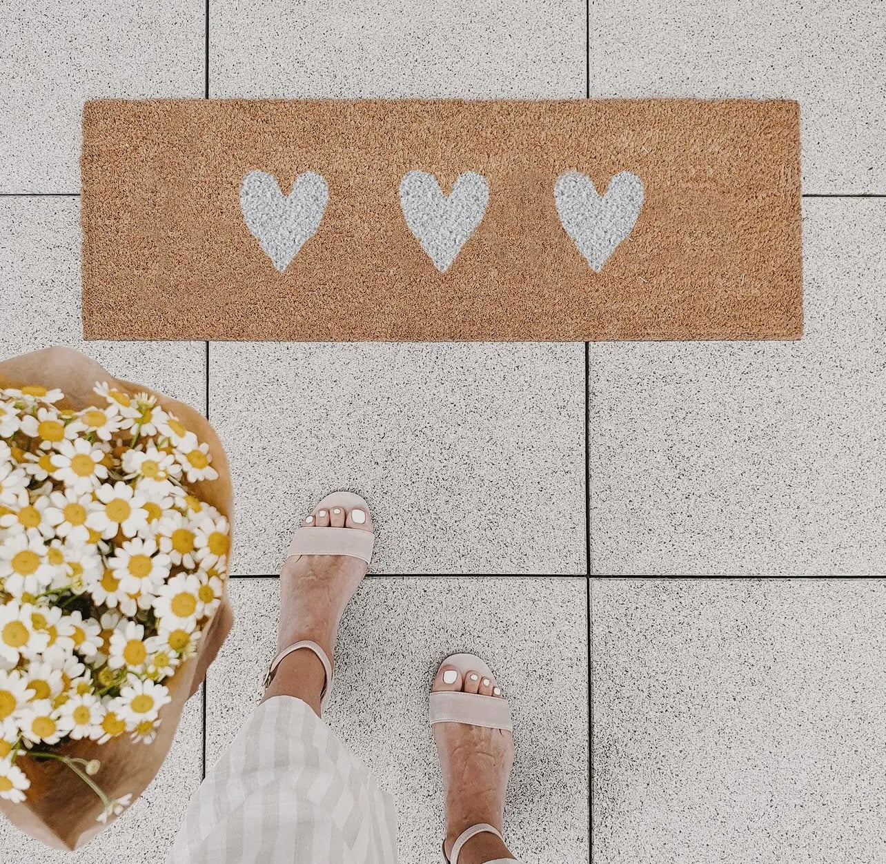 Zerbino “cuoricini” in fibra di cocco