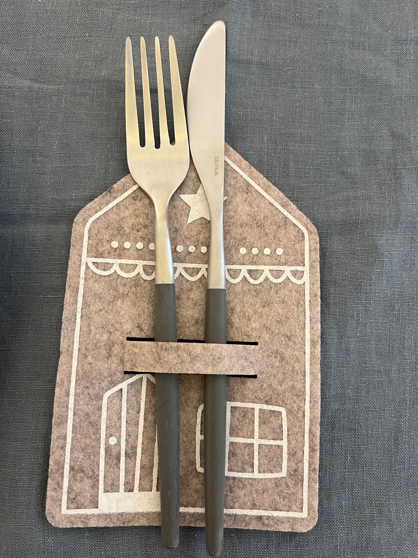 set 4 porta posate casetta