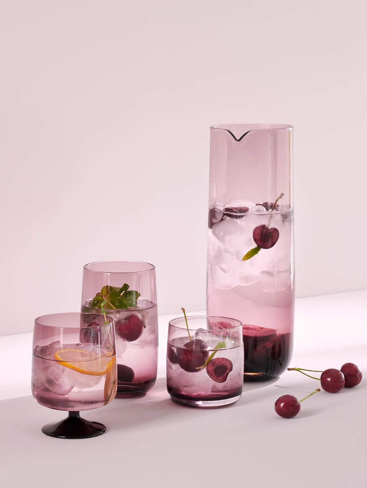 bicchiere in vetro soffiato "berry"