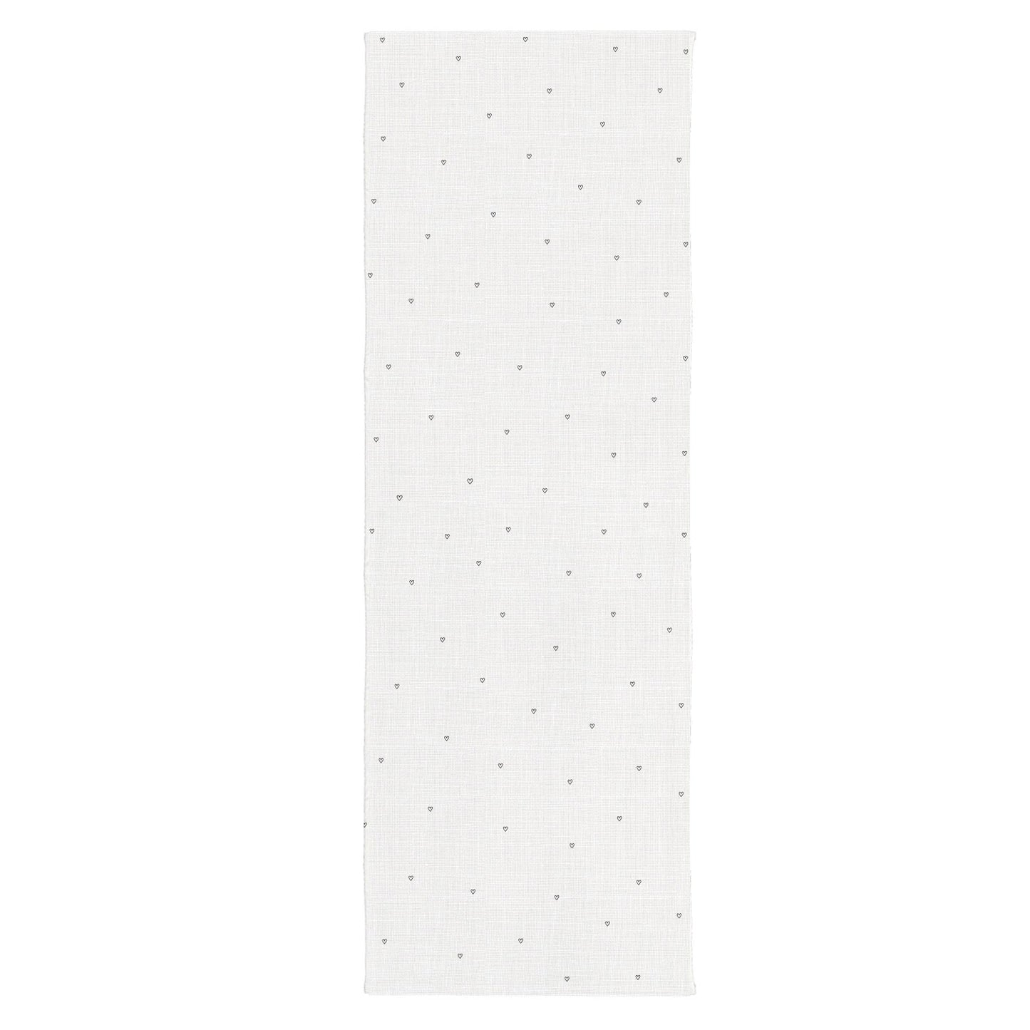 Runner in lino con cuoricini