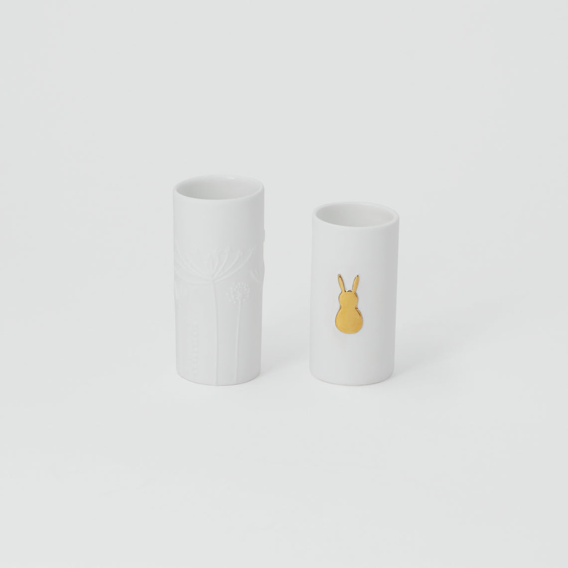 coppia di vasetti con coniglietto