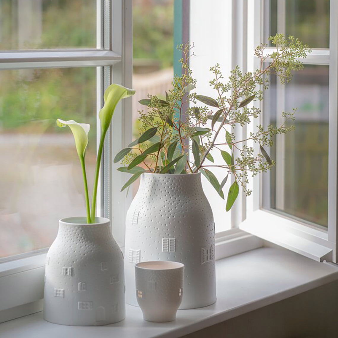 Porta candela "finestre"