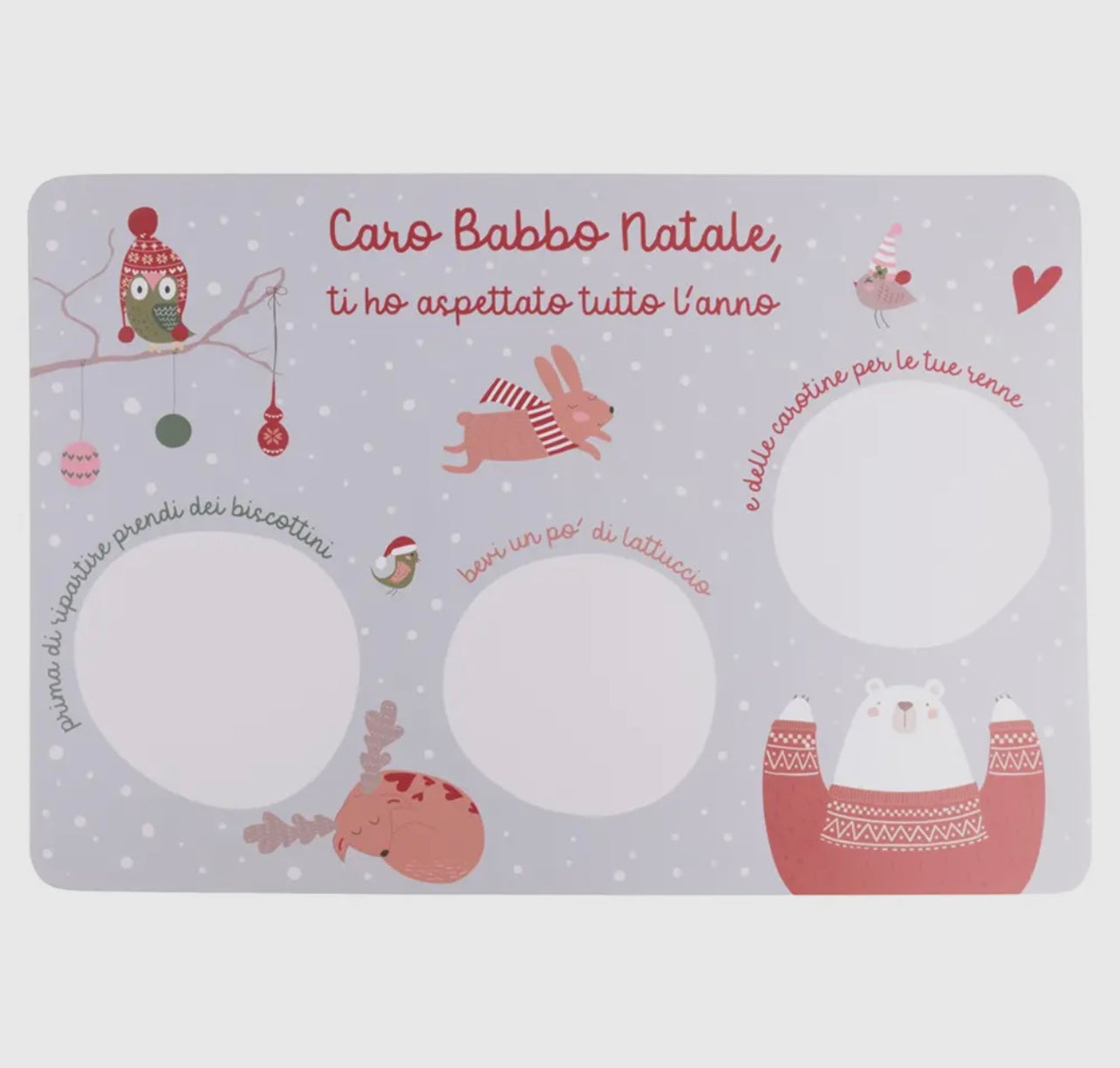 Tovaglietta “merenda di Babbo Natale”