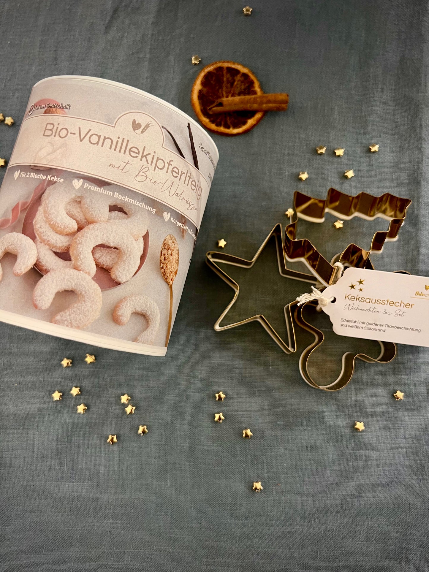 Box regalo con preparato per biscotti e formine