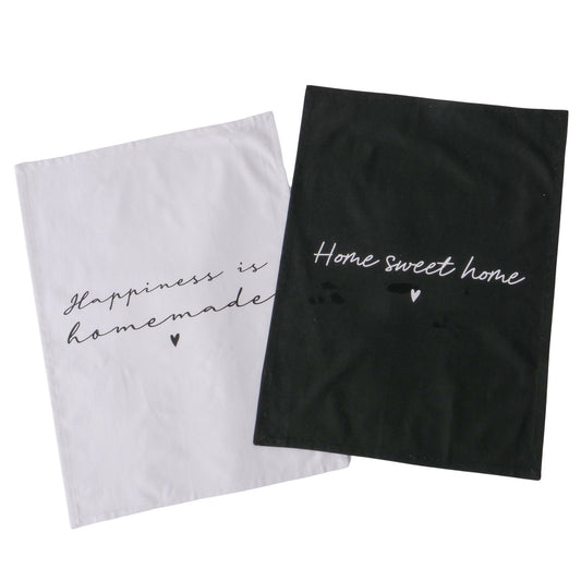 set 2 canovacci 100% cotone "Home sweet Home"
