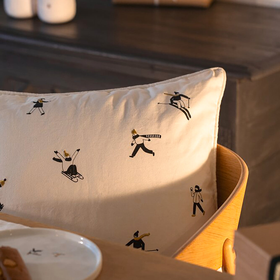 Cuscino "giornata sulla neve"