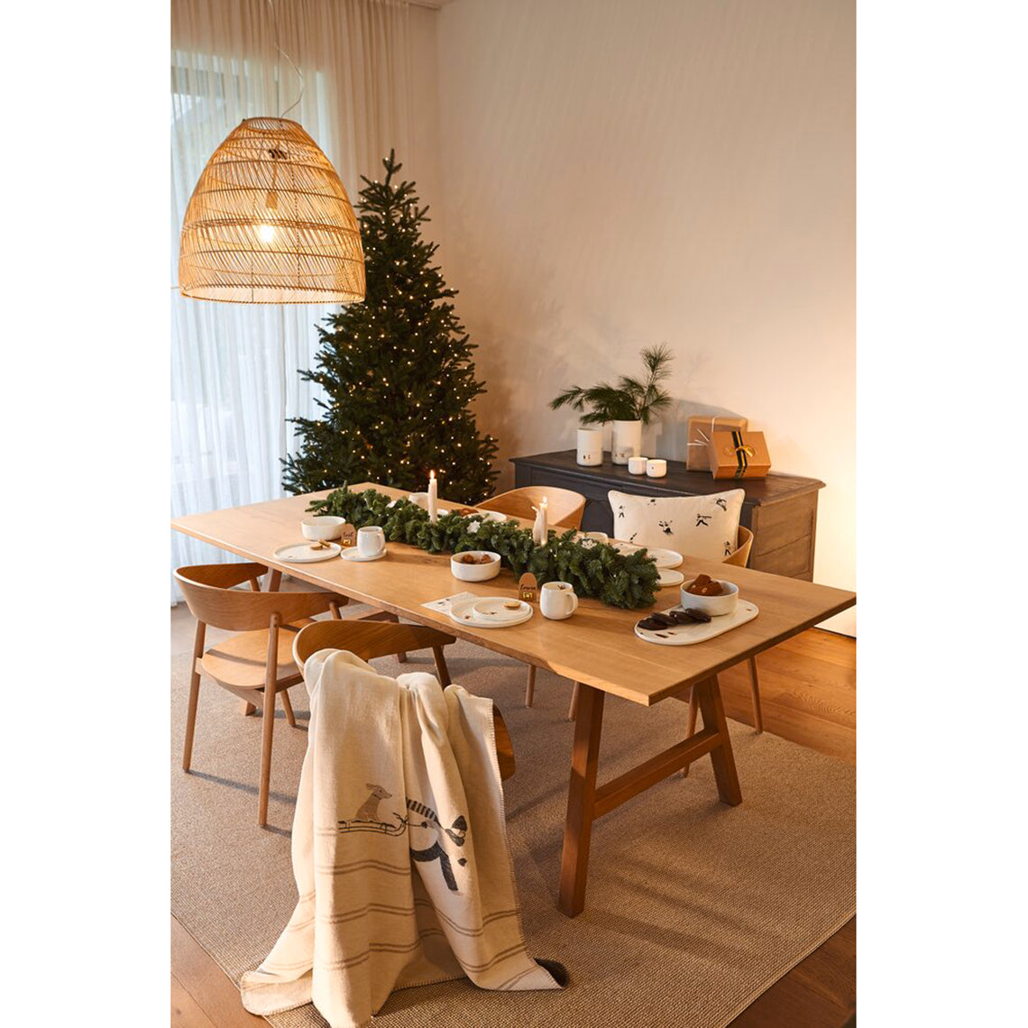 Cuscino "giornata sulla neve"