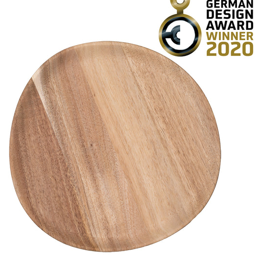 vassoio/ sotto piatto in legno di acacia