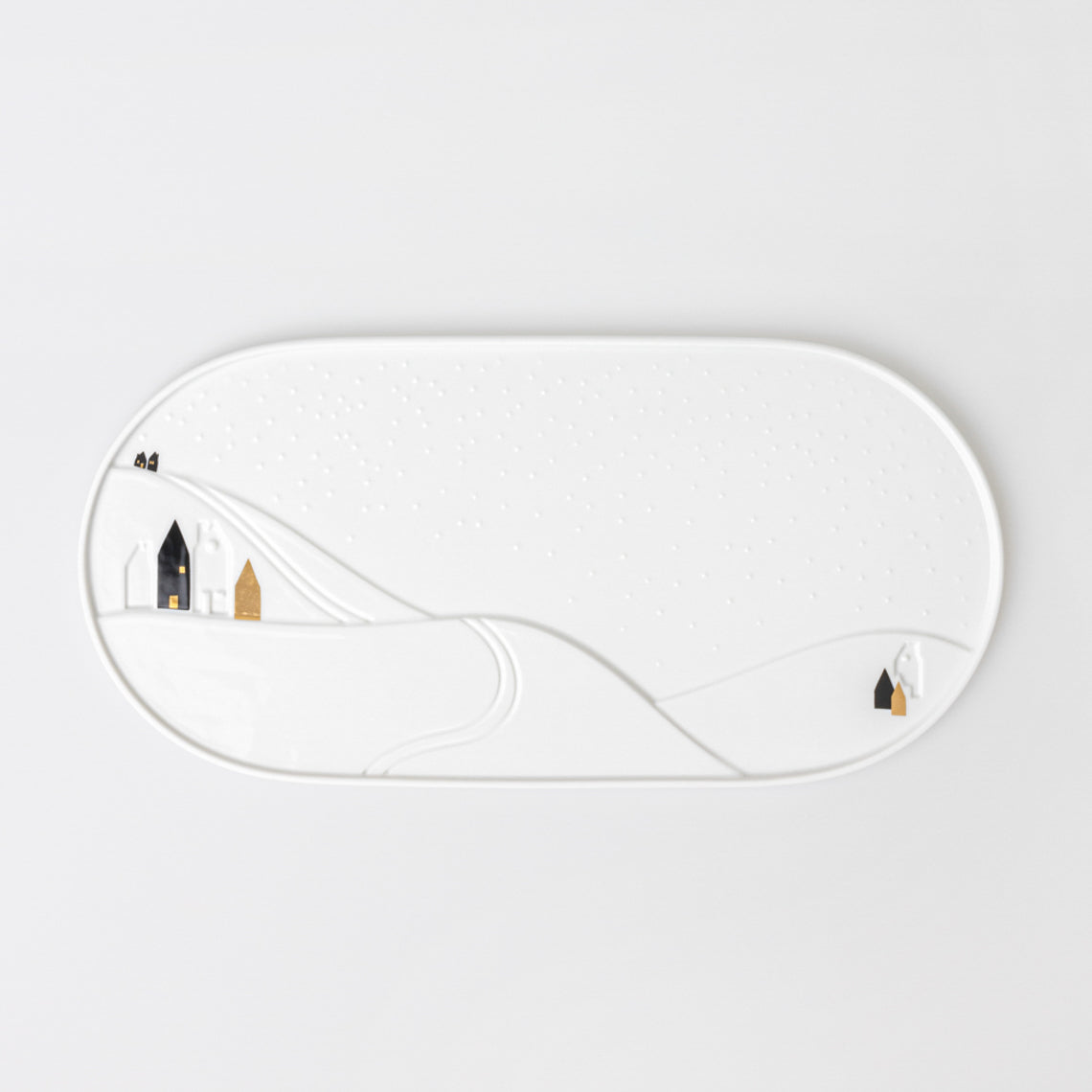 Vassoio "paesaggio invernale"