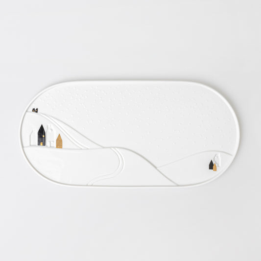 Vassoio "paesaggio invernale"